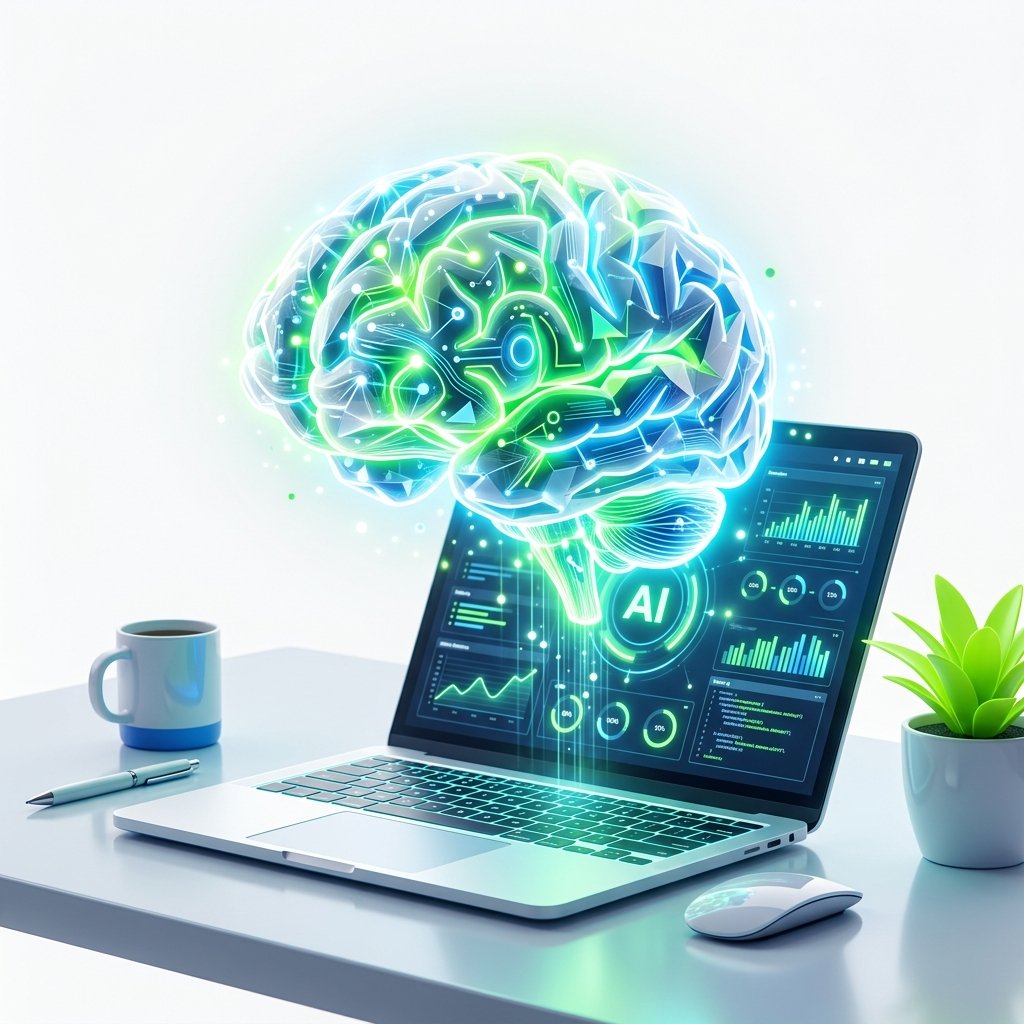 Futuristic AI Brain Interface